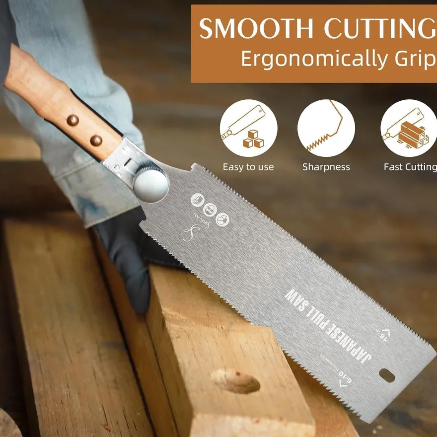 Profi Ryoba Japansäge 233mm SK5 Karbonstahl Holzsäge 6-10/18 ZpZ