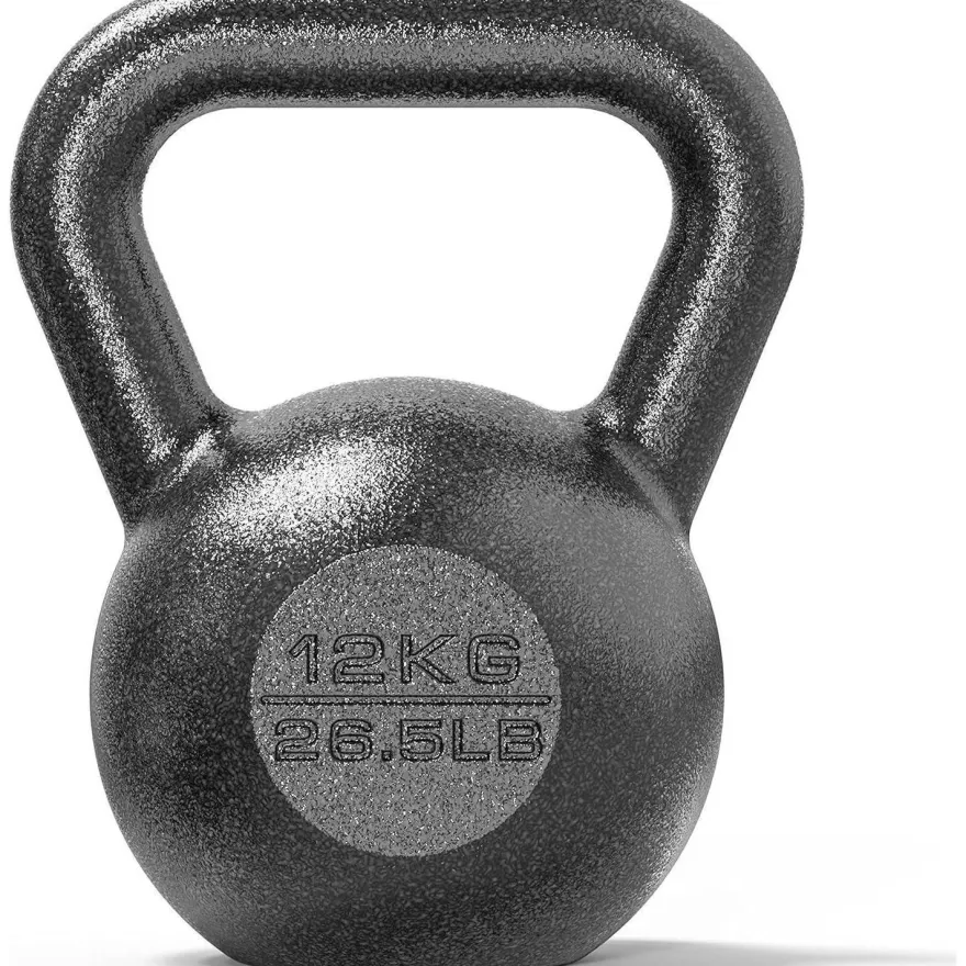 Proiron Kettlebell Gusseisen 4kg 8kg 12kg 16kg 20kg 24kg Schwarz