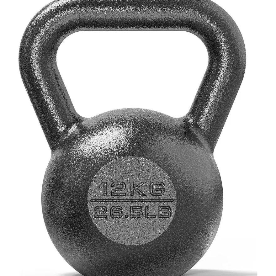 Proiron Kettlebell Gusseisen 4kg 8kg 12kg 16kg 20kg 24kg Schwarz