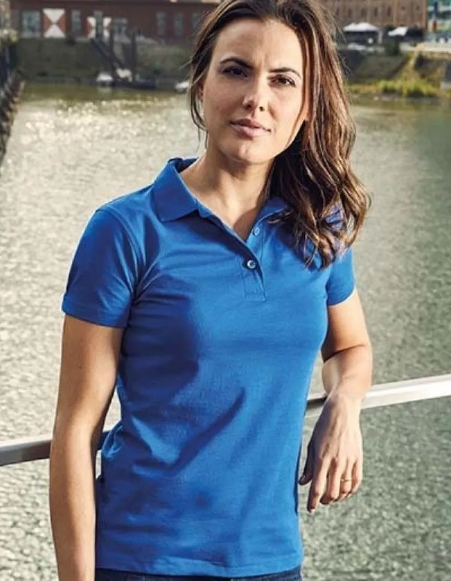 Promodoro Women´s Jersey Polo Knopfleiste mit 3 Knöpfen S - 3XL E4025