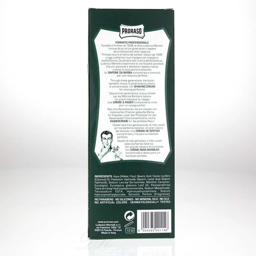 Proraso Rasierseife Eukalyptusöl und Menthol 500 ml
