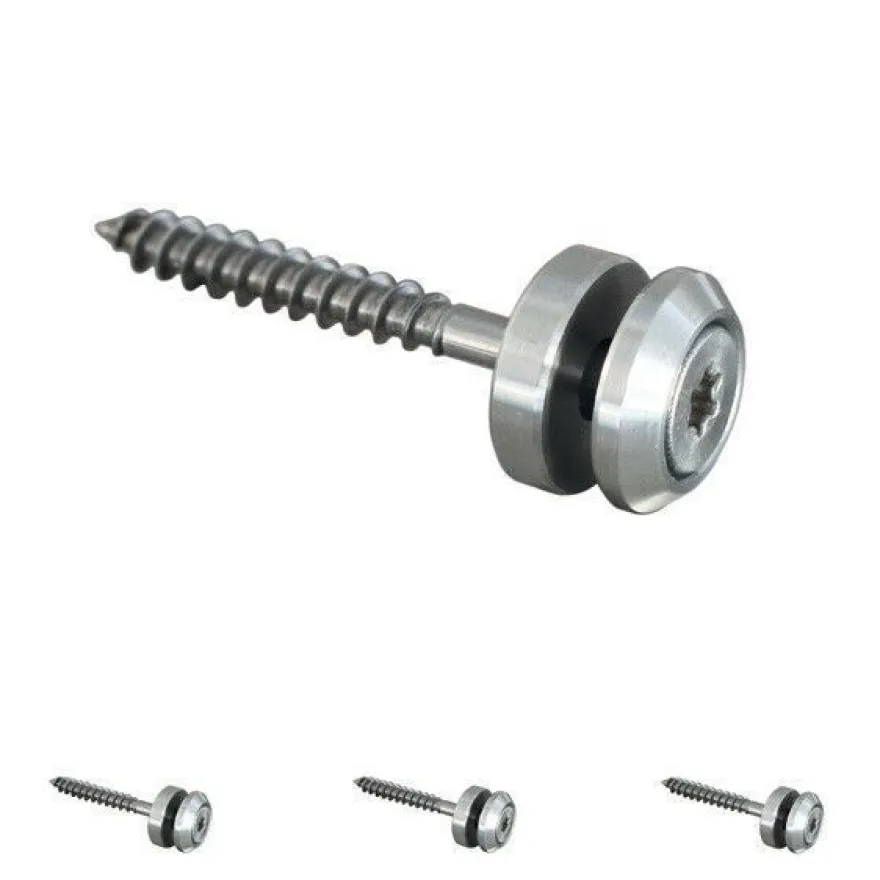 Punkthalter Ø 16 mm Glashalter Halter für Glas Edelstahl V2A Vierkant Wand Halt