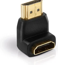 PureLink Adapter, HDMI St./HDMI Bu. gewinkelt 270°, FULL HD, BASIC, schwarz