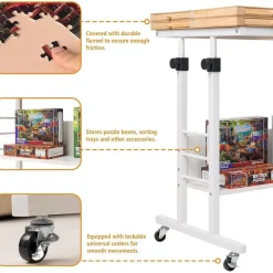 Puzzletisch klappbar Höhenverstellbar 2000 Teile 8 Schubladen 4 Rollen