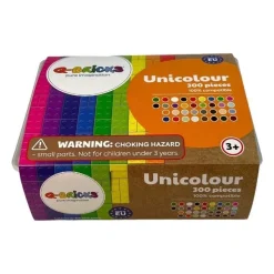 Q-Bricks Teilebox - 300 Klemmbausteine - Farbe: Feuerrot