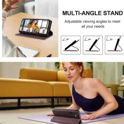 QHOHQ Handyhülle für Samsung Galaxy A56/A36 5G, Flip Case in Lederoptik