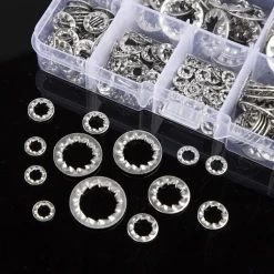 QIMEI-SHOP Sicherungsscheiben Innenzahn Edelstahl M3-M12 Sortiment Set 270 Stück