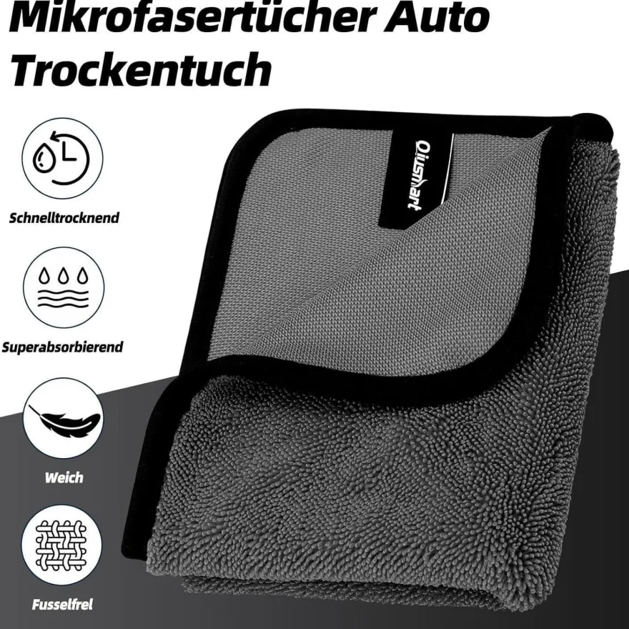 Qiusmart Mikrofasertücher 3er-Set - Schnelltrocknend, extrem saugstark