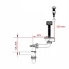 QLS Automatischer Siphon 3 1/2 Zoll Ablauf für Einbecken Chrom Edelstahl PVC 11428
