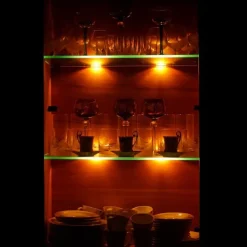 QLS LED RGB 8 Stück Glasbodenbeleuchtung Clip 12V Fernbedienung 16 Farben 11033