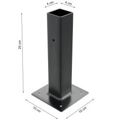 QLS Regalhalterung 2 Stück für Wandregal 20x10x4 cm Schwarz Stahl T-Form 11101