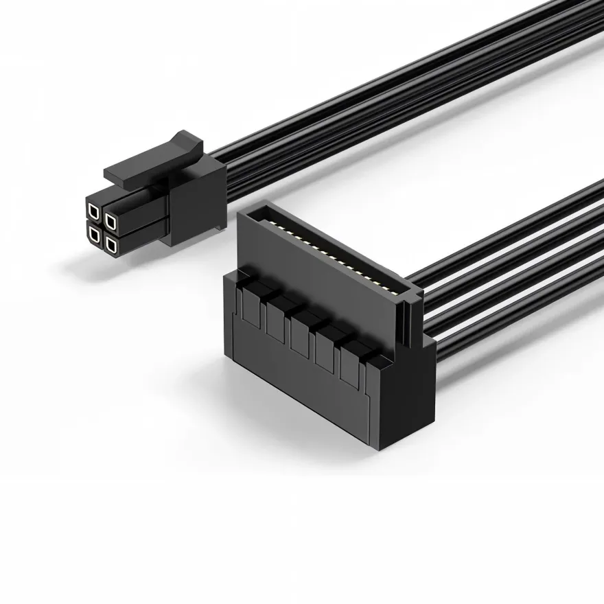 Q59 Motherboard ATX mini 4pin auf 2x SATA SSD Stromkabel Festplatte für Lenovo
