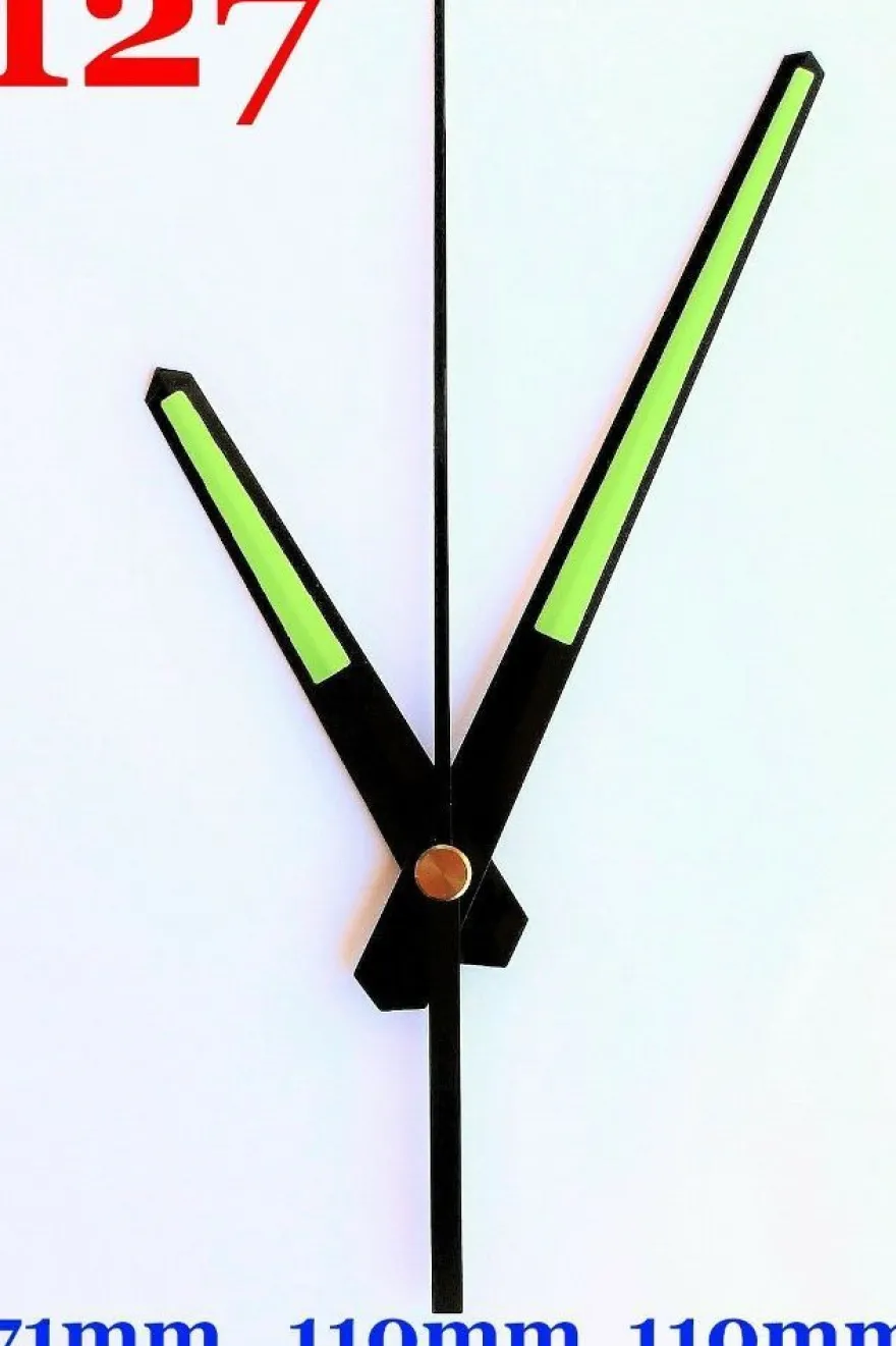 Quarz Uhrwerk lautlos geräuschlos fluoreszierende Leuchtende Zeiger set TOP #1