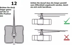 Quarz Uhrwerk lautlos geräuschlos fluoreszierende Leuchtende Zeiger set TOP #1