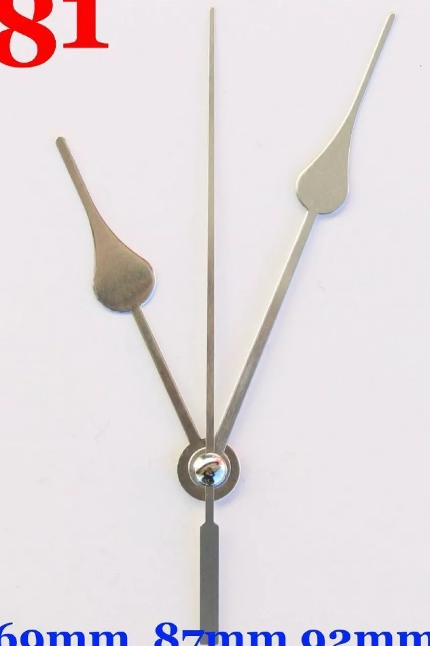 Quarz Uhrwerk Mechanismus lautlos geräuschlos Uhrzeiger Zeiger kurz lang SILBER