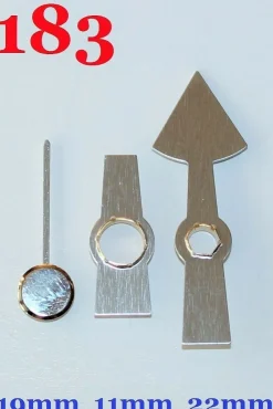 Quarz Uhrwerk Mechanismus lautlos geräuschlos Uhrzeiger Zeiger kurz lang SILBER