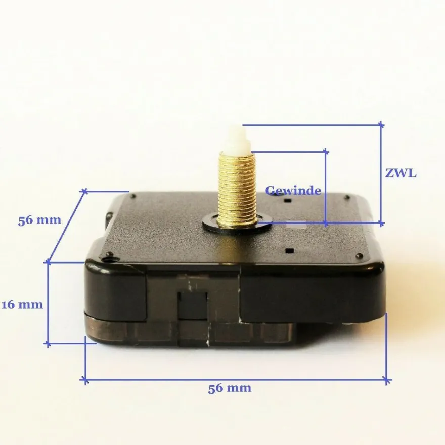 Quarz Uhrwerk Mechanismus lautlos geräuschlos Uhrzeiger Zeiger kurz lang SILBER