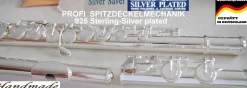 Querflöte FL 311 925 Sterling-Silver pl. Profi Spitzdeckelmechanik geschlossene Klapp