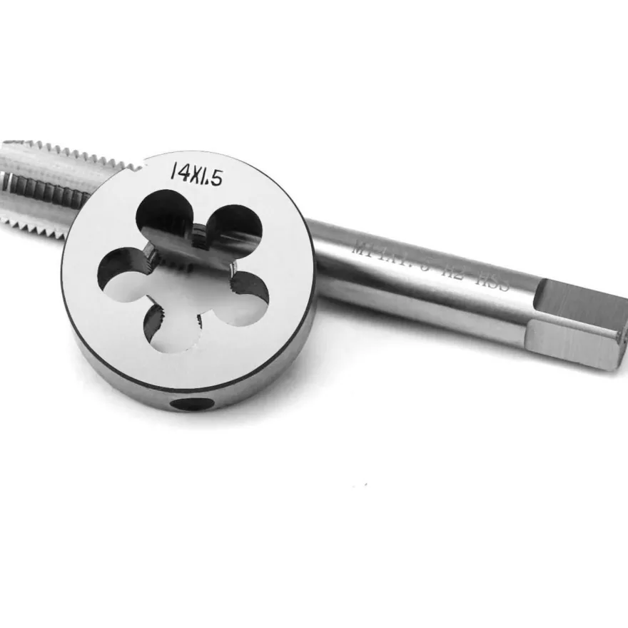 QWORK® Gewindebohrer M14x1.5mm Set, Schnellarbeitsstahl ISO