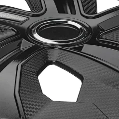 Radblenden-Set Moon Ring Carbon Schwarz 14 Zoll 4 Stück im Displaykarton
