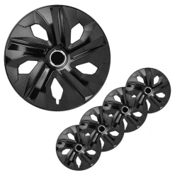 Radblenden-Set Moon Ring Carbon Schwarz 14 Zoll 4 Stück im Displaykarton