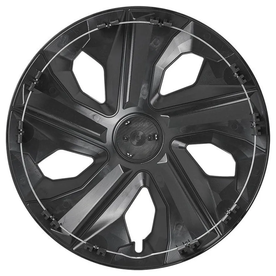 Radblenden-Set Moon Ring Carbon Schwarz 14 Zoll 4 Stück im Displaykarton