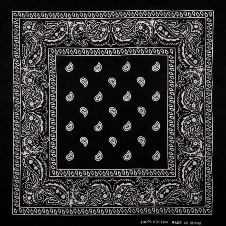 rainbow Bandana Kopftuch Paisley schwarz