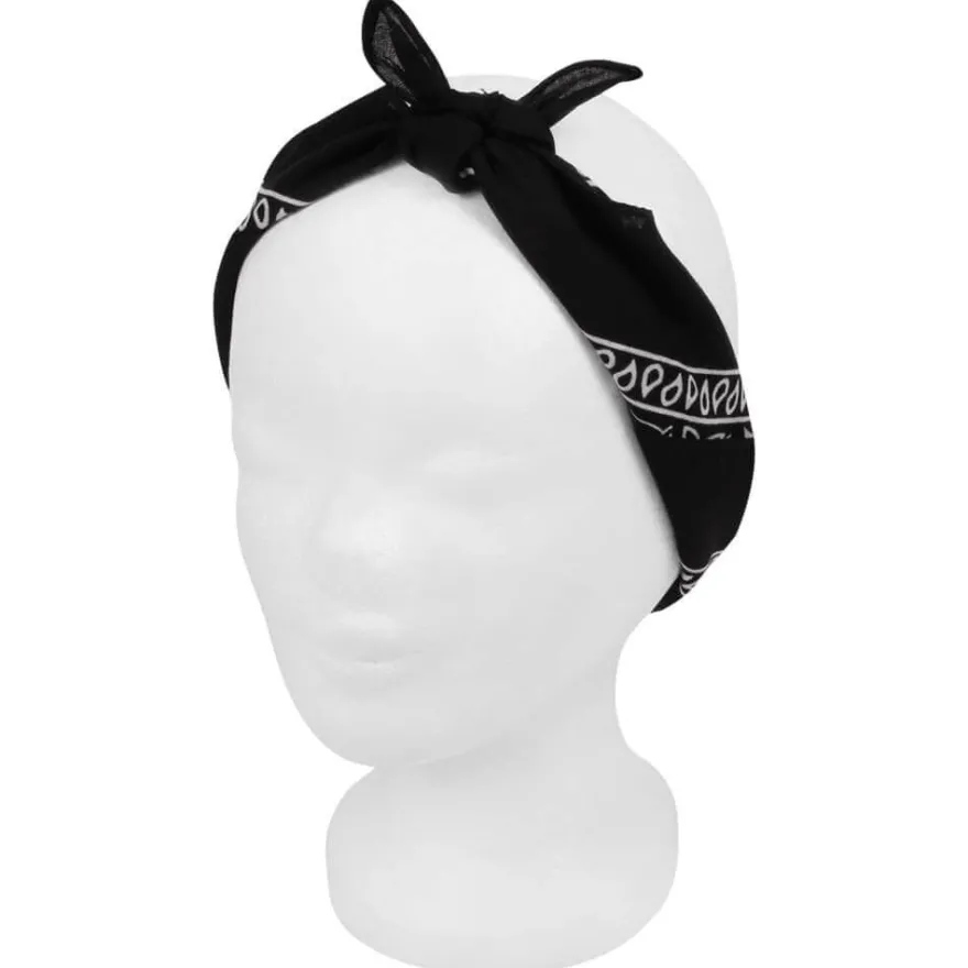 rainbow Bandana Kopftuch Paisley schwarz
