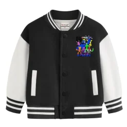 Rainbow Friends Baseballjacke Kinder Preppy Jacke Blue Green Red Sportjacke Mantel