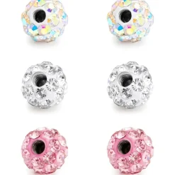 Rajnard Piercing Ersatzkugel Chirurgenstahl Glitzer für Ohr, Septum, Nase