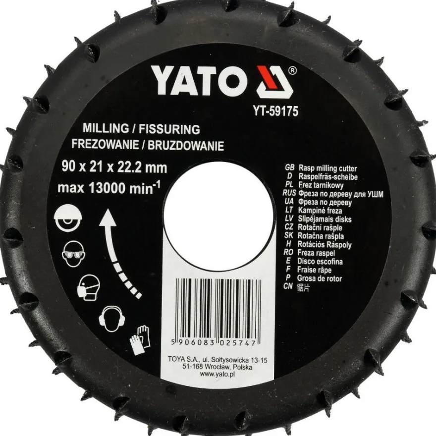 Raspelscheibe D 118 / 90 x 22,2, Raspel stirnseitig, für Holz, Plaste, Gipskarton