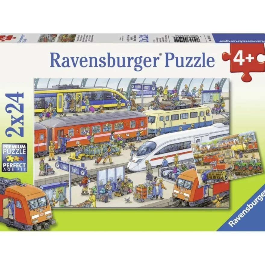Ravensburger Besetztes Bahnhofspuzzle 2x24 Teile