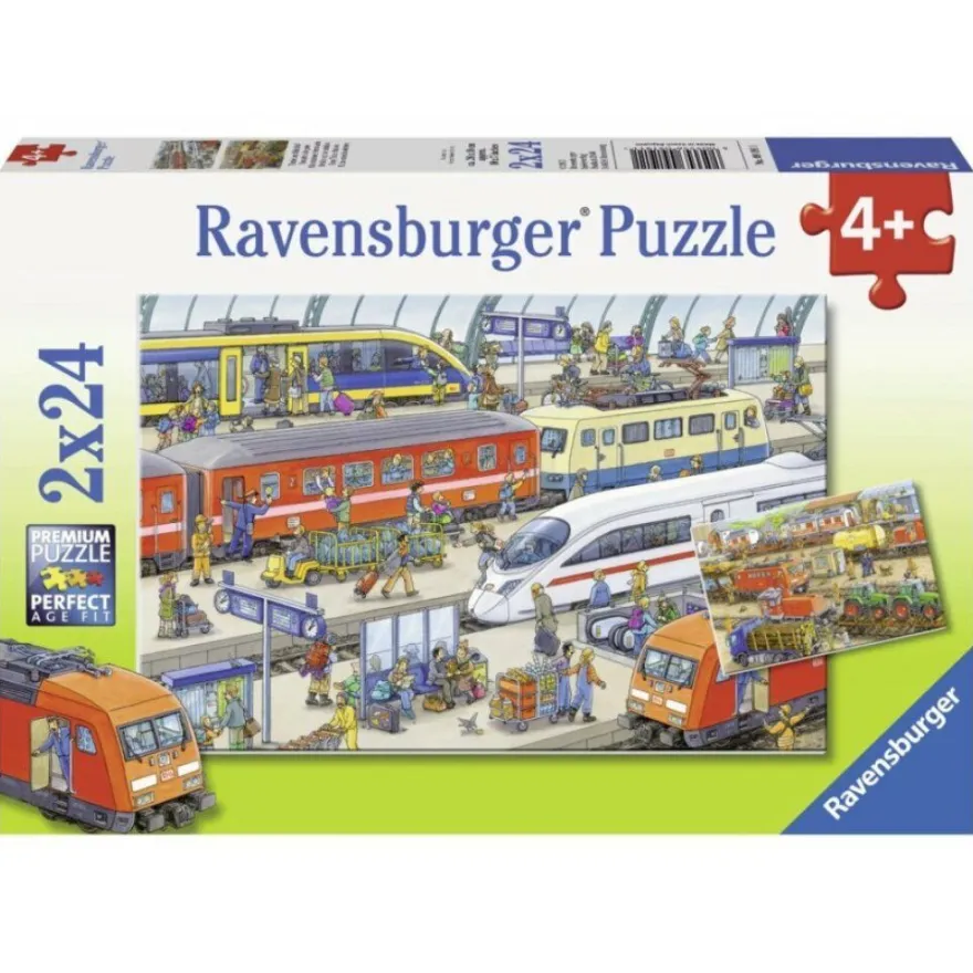 Ravensburger Besetztes Bahnhofspuzzle 2x24 Teile