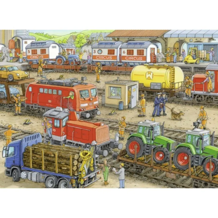 Ravensburger Besetztes Bahnhofspuzzle 2x24 Teile