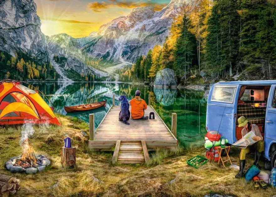 Ravensburger 16994 Campingurlaub, 1000 Teile Puzzle