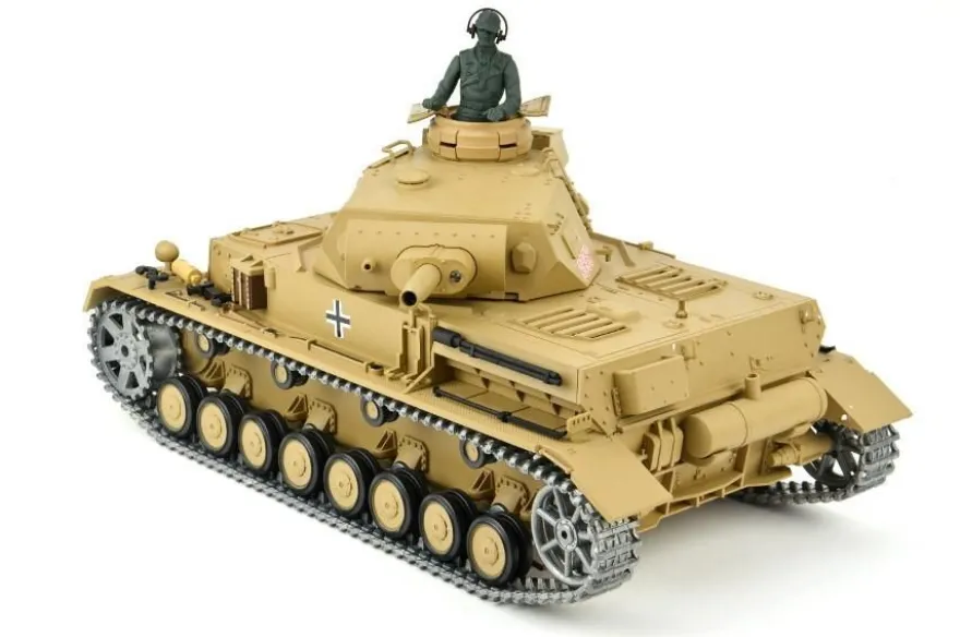 RC Panzer „Kampfwagen IV Ausf. F-1“ Heng Long 1:16 Grau mit R&S+Metallgetriebe+Metall