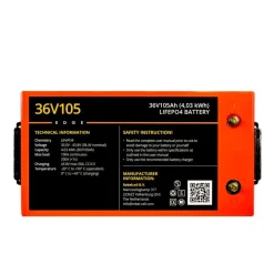 Rebelcell LiFePO4 Batterie 36V105 EDGE 3,8 kWh 36V 105Ah Sawesto