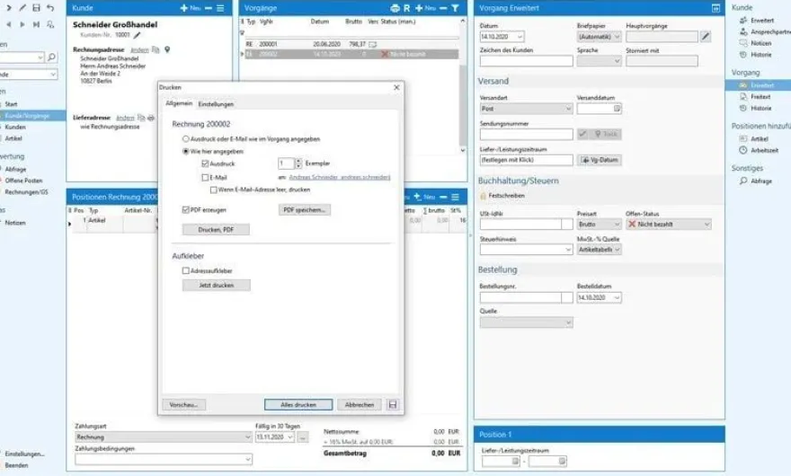 Rechnungs-Druckerei 2026 Pro - !! Kein Abo !! - PC Download Version