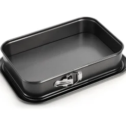 Rechteckige Antihaft-Käsekuchenform 39,3 x 27,8 cm Schwarz