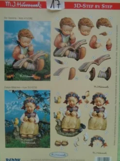 Reddy Kreativ Cards M J Hummel 3D Bogen Kinder Schule spielen....