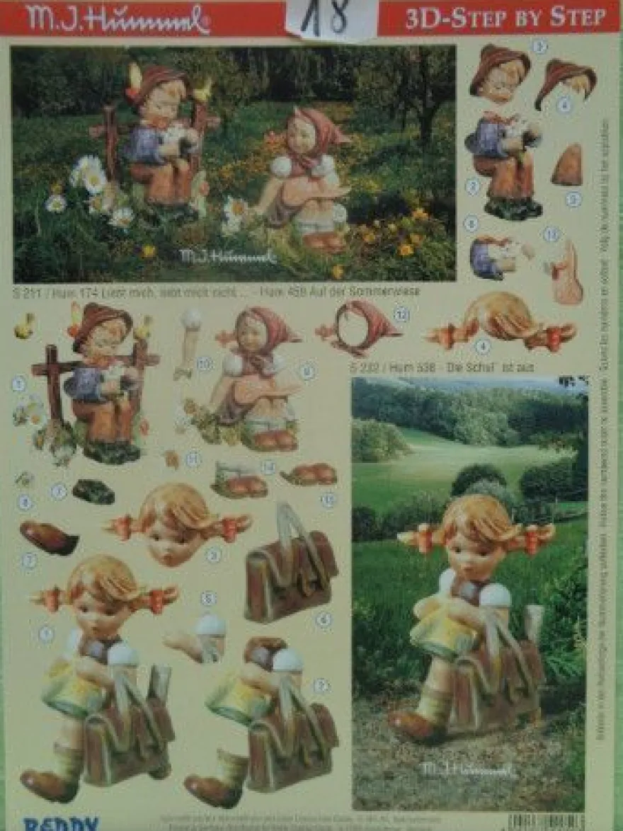 Reddy Kreativ Cards M J Hummel 3D Bogen Kinder Schule spielen....
