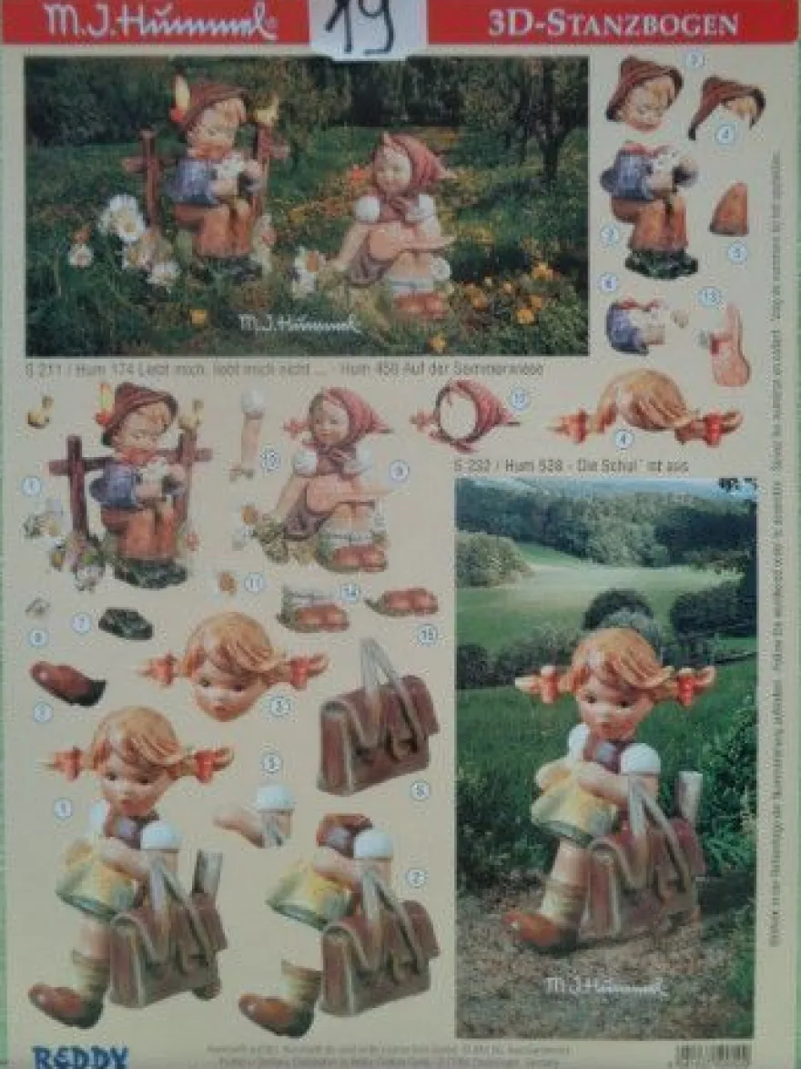 Reddy Kreativ Cards M J Hummel 3D Bogen Kinder Schule spielen....