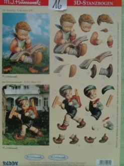 Reddy Kreativ Cards M J Hummel 3D Bogen Kinder Schule spielen....