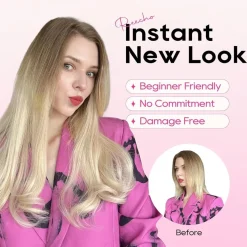 REECHO Clip-in Extensions 4PC Haarverlängerungen 40 cm, Layer-Cut, unsichtbares