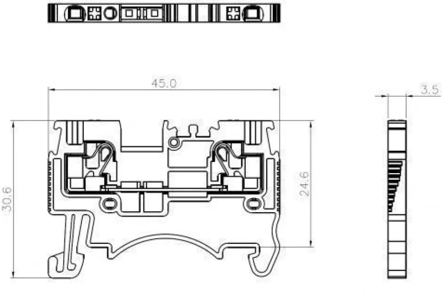 Reihenklemme 1.5mm2 Durchgangsklemme Blau UL Installationsklemme 5606