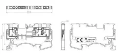 Reihenklemme 1.5mm2 3 Leiter Durchgangsklemme 1P Grau Klemblöcke 3916
