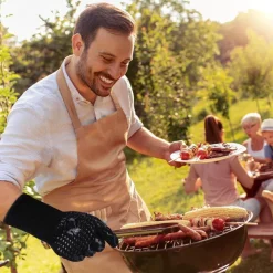 Reinalin Grillhandschuhe Hitzebeständig bis 800°C, Ofenhandschuhe, BBQ