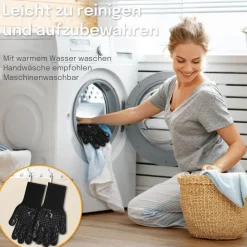 Reinalin Grillhandschuhe Hitzebeständig bis 800°C, Ofenhandschuhe, BBQ