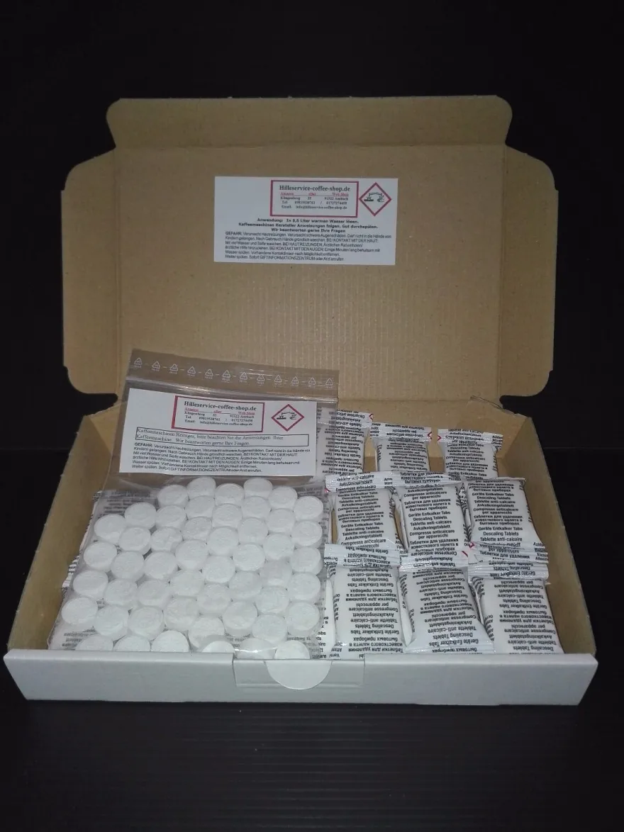 50 Reinigungstabletten + 15 Entkalkungstabletten 16g für Jura Kaffeevollautomaten