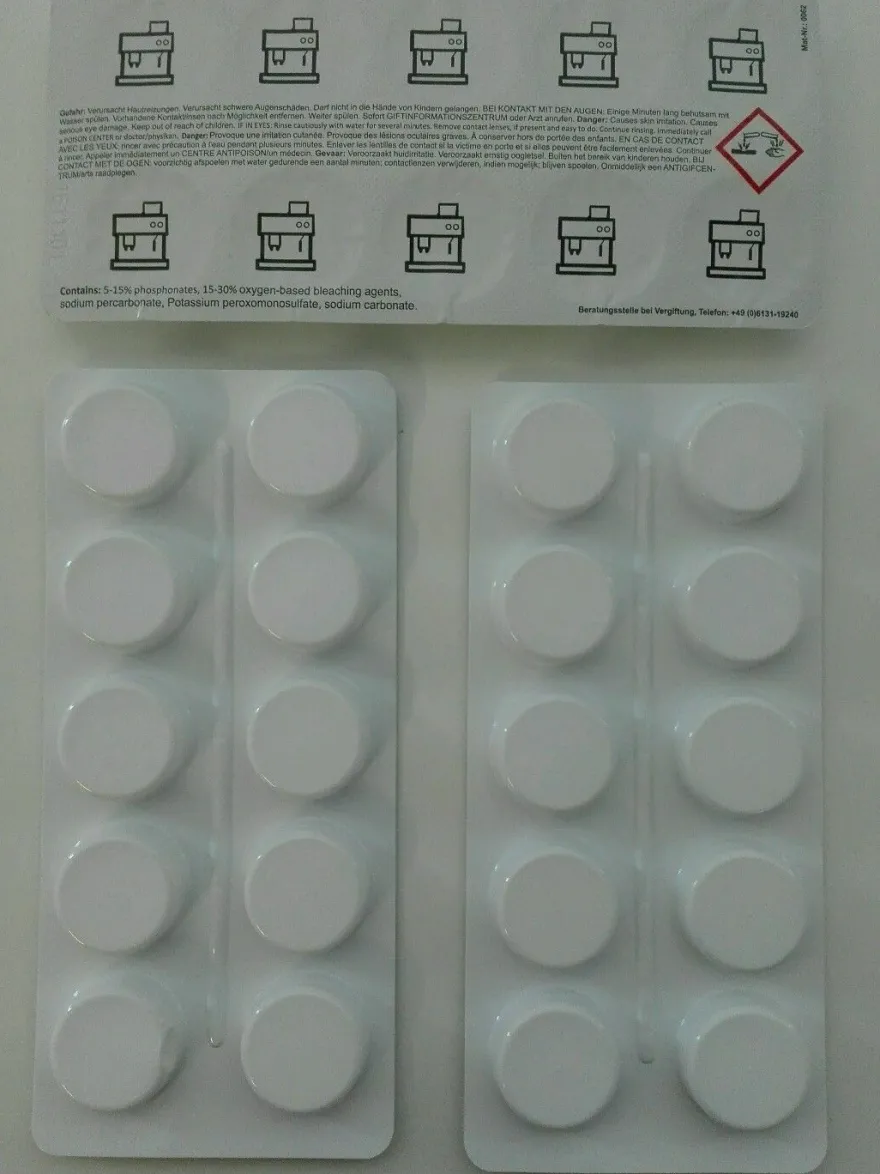 20 Reinigungstabletten 1,6g Reinigungstabs Tabs für Siebträger Kaffeemaschinen
